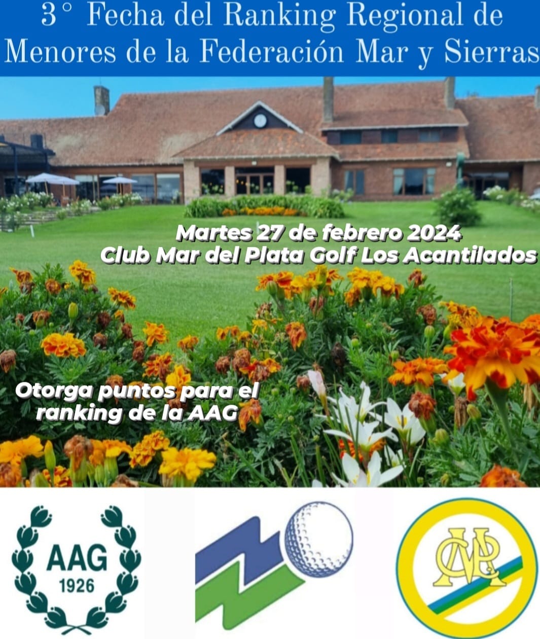 3° Fecha del Ranking de Menores Con y Sin Hcp