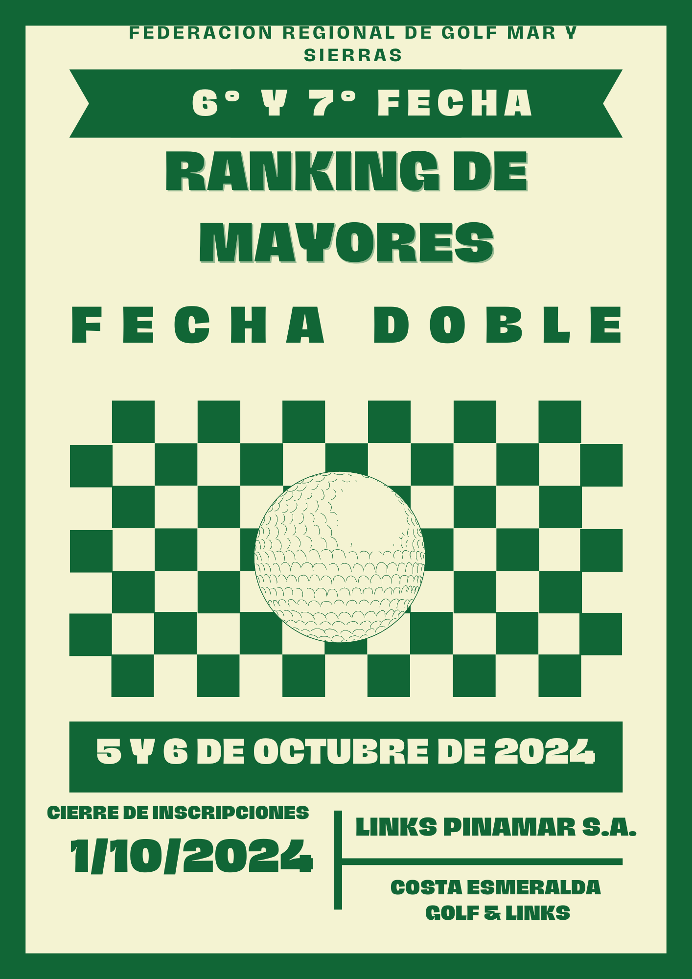 6° y 7° Fecha Del Ranking De Mayores - Fecha Doble -