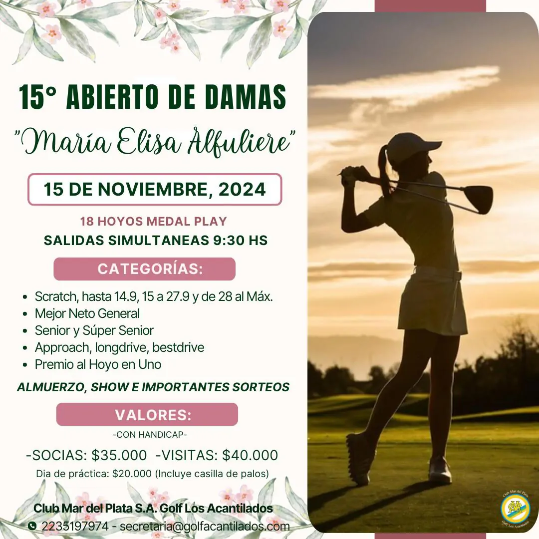 15° Abierto de Damas "María Elisa Alfuliere"